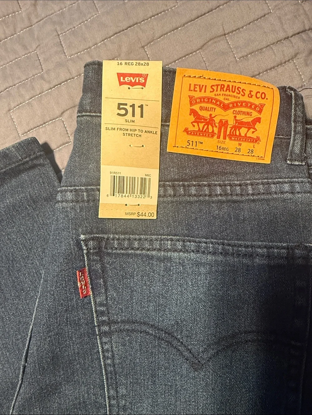 Levi's Kids 511 Slim Jeans in Dark Blue Denim